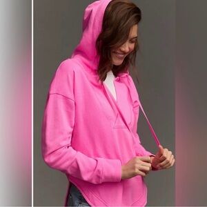 Pilcro Bright Pink Hoodie Anthropologie M